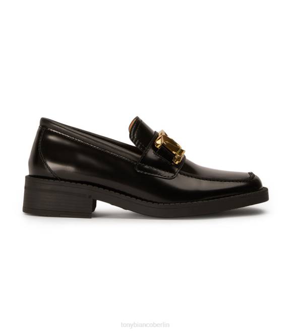 Slipper| de Tony Bianco Frauen Tia-Wohnungen Schwarz hochglänzend 4624576
